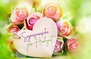 Doppelkarte - Segenswünsche zur Hochzeit